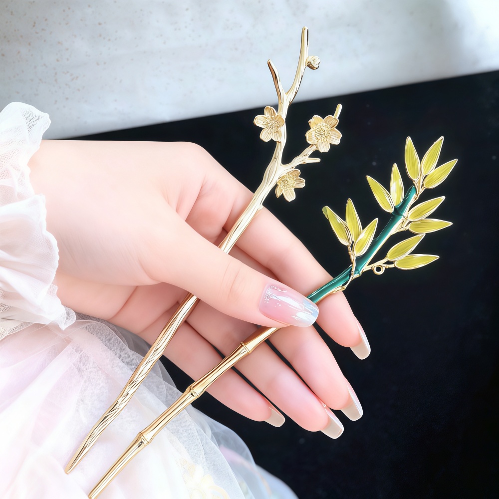 Tech Accessories For Women - Enamel Alloy Hairpin For Women Chinese