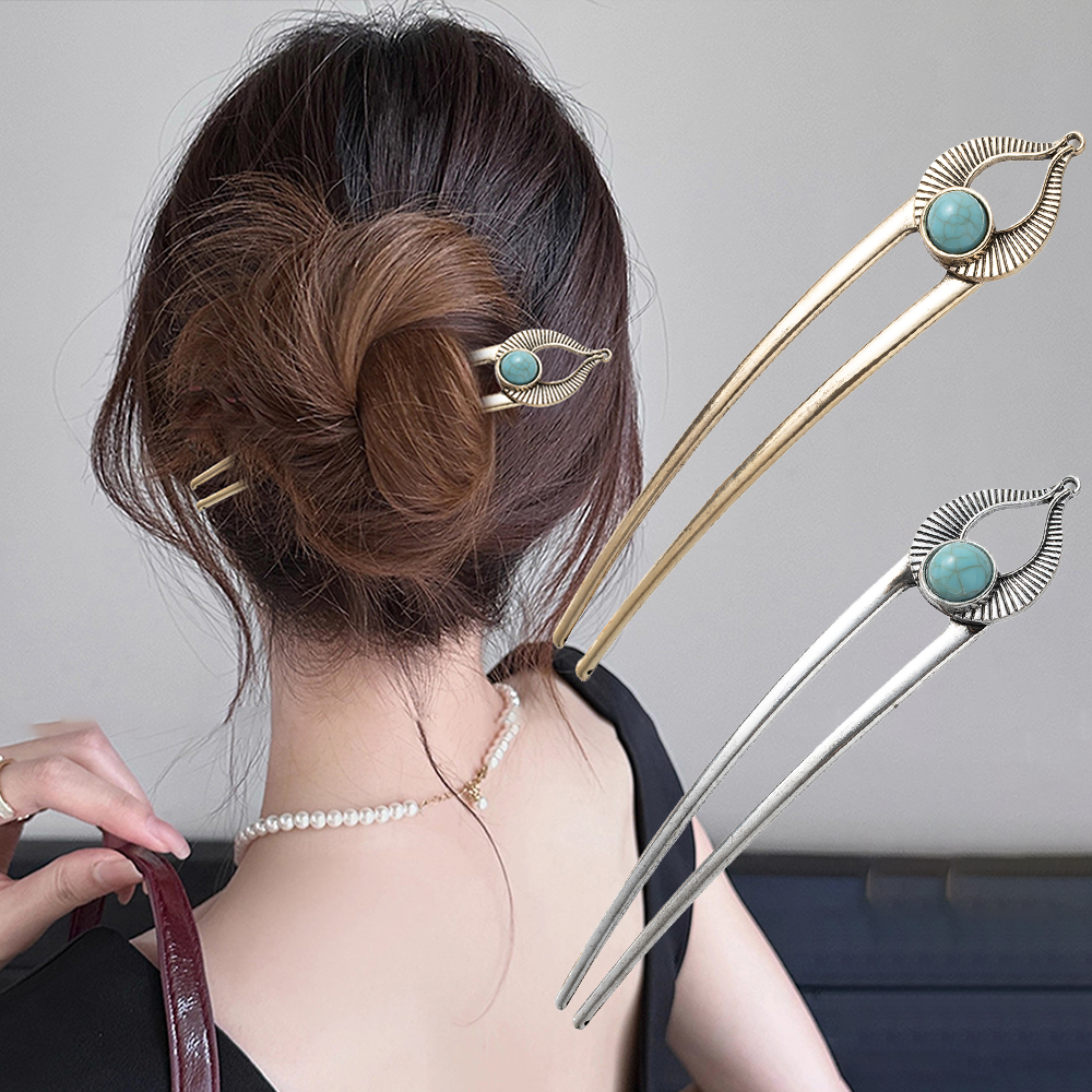 Tech Accessories For Women - Egypt Turquoise U Shape Hair Fork