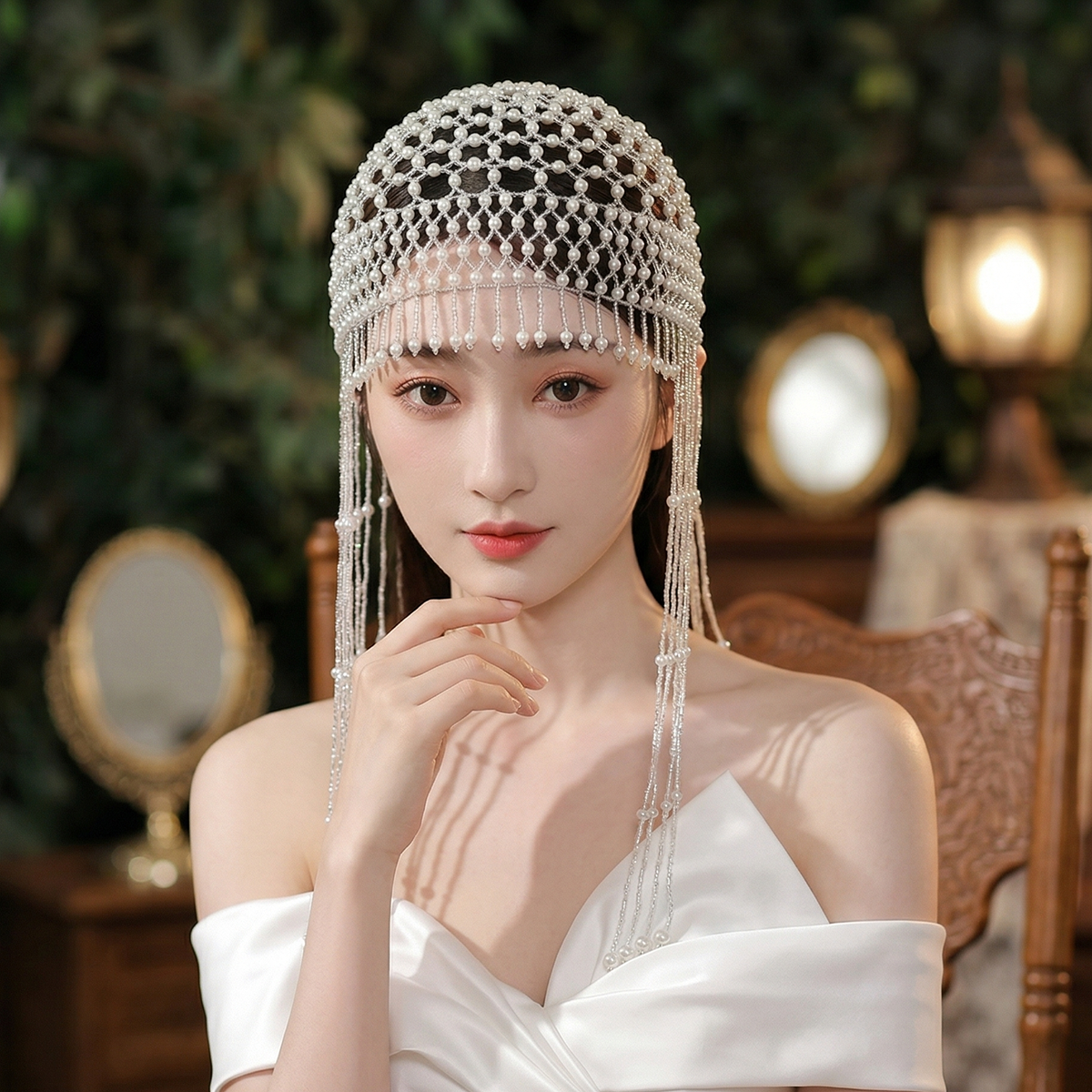 Luxury Pearls Beaded Headwrap  - Tech Accessories For Women 리뷰 및 가격