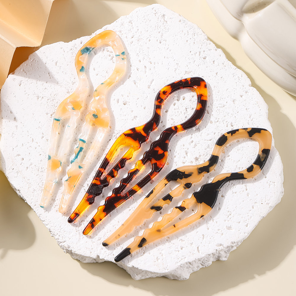 U-Shaped Hair Sticks Tortoises - Tech Accessories For Women 리뷰 및 가격