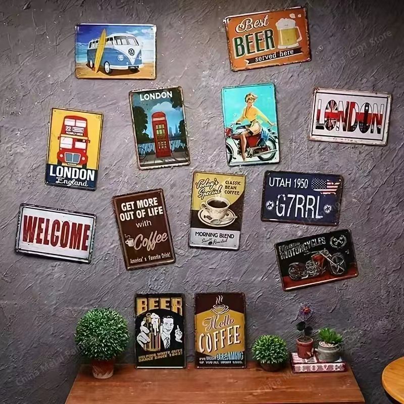 Metal Signs Vintage Metal Plat - Vintage Tech Accessories 리뷰 및 가격