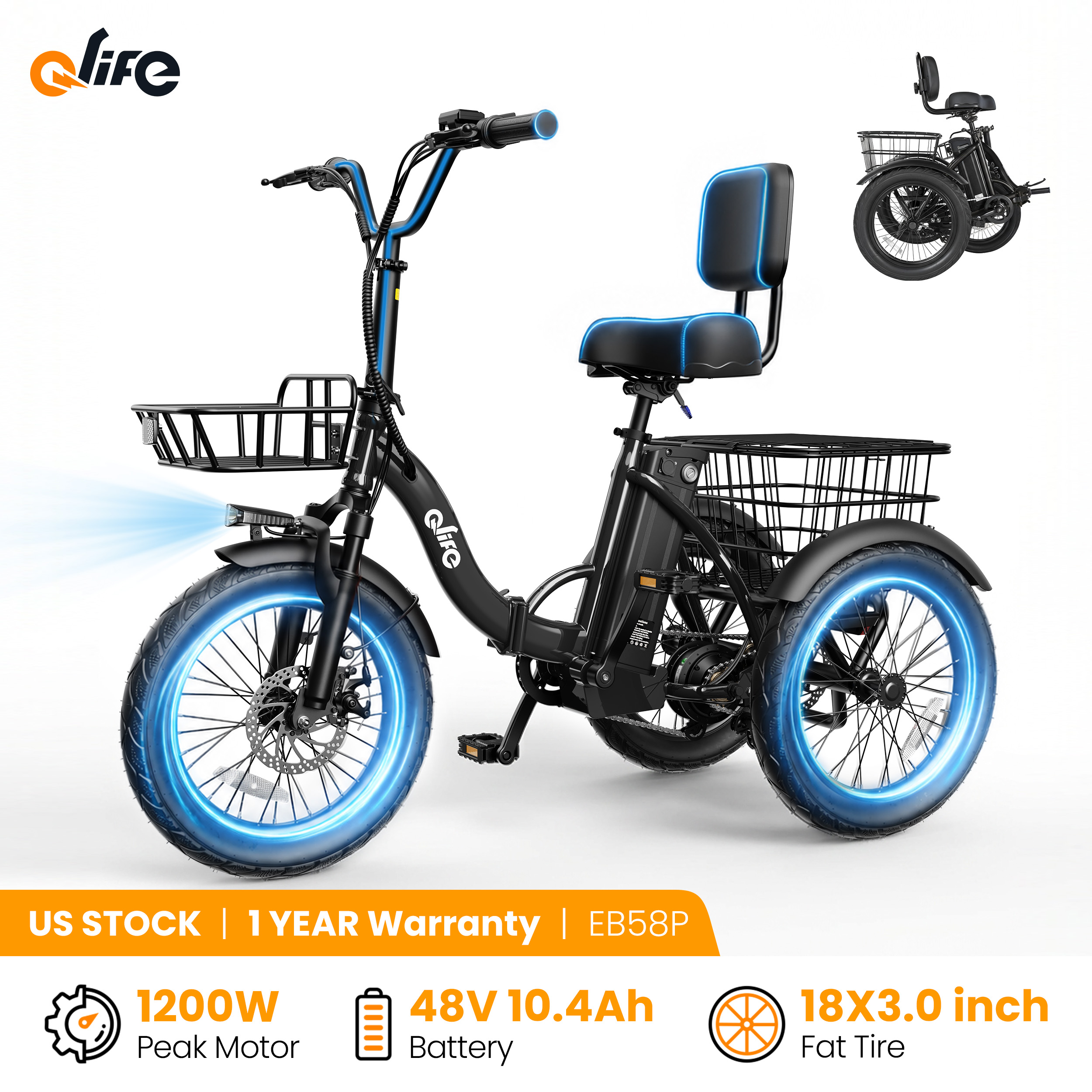 Qlife Triker 2.0 Folding Elect - Tech Q 리뷰 및 가격