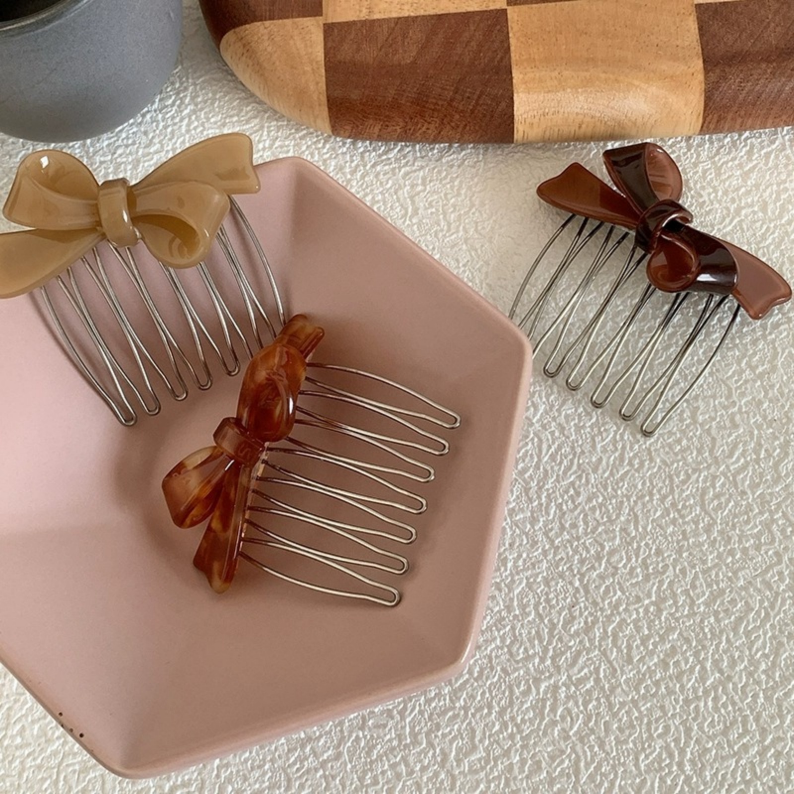 Women's Acrylic Bow Hair Combs - Tech Accessories For Women 리뷰 및 가격