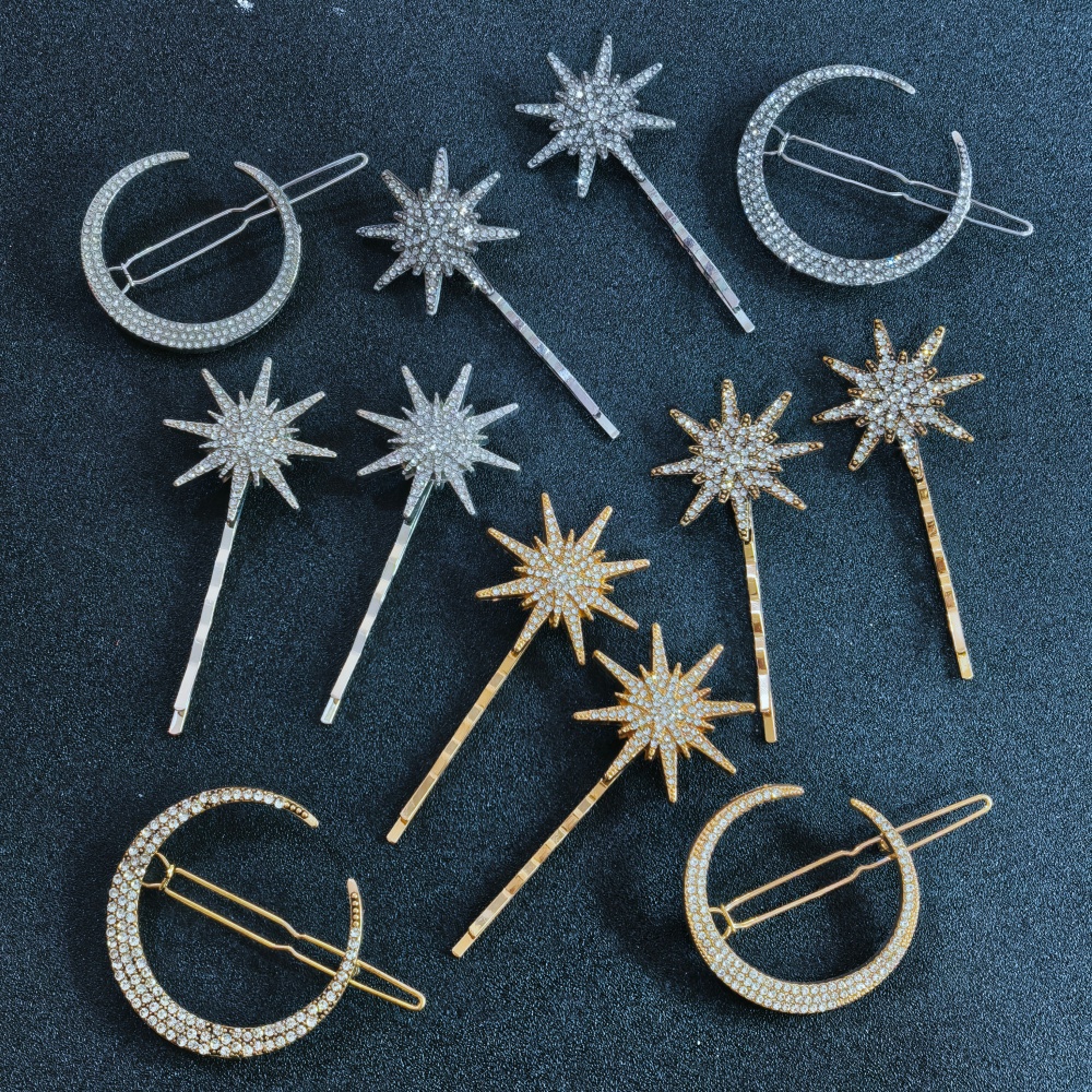 3/4 pcs set Crystal Star Hairp - Tech Accessories For Women 리뷰 및 가격