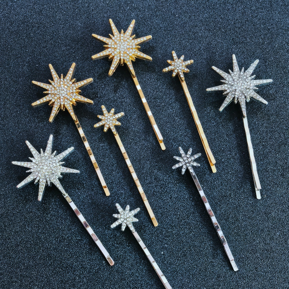 3/4 pcs set Crystal Star Hairp - Tech Accessories For Women 리뷰 및 가격