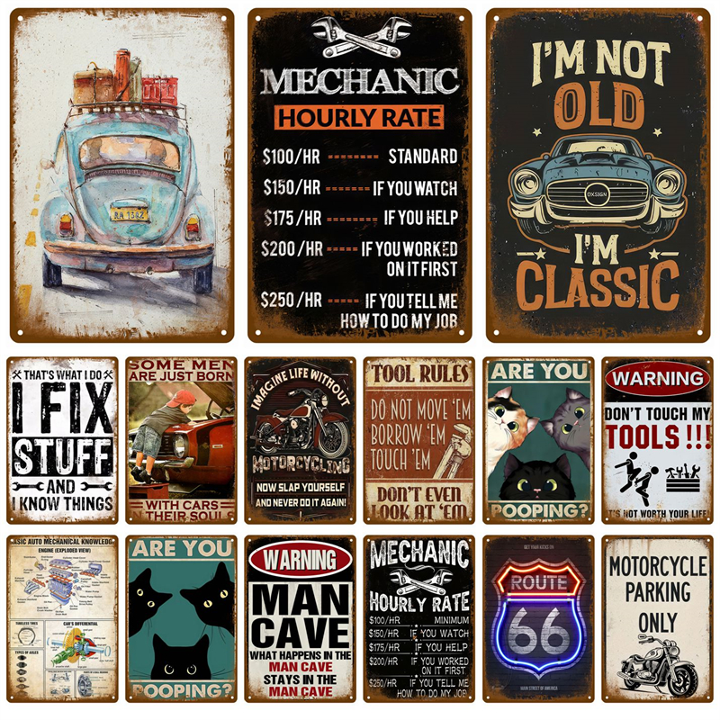 Vintage Metal Plate Tin Sign P - Vintage Tech Accessories 리뷰 및 가격