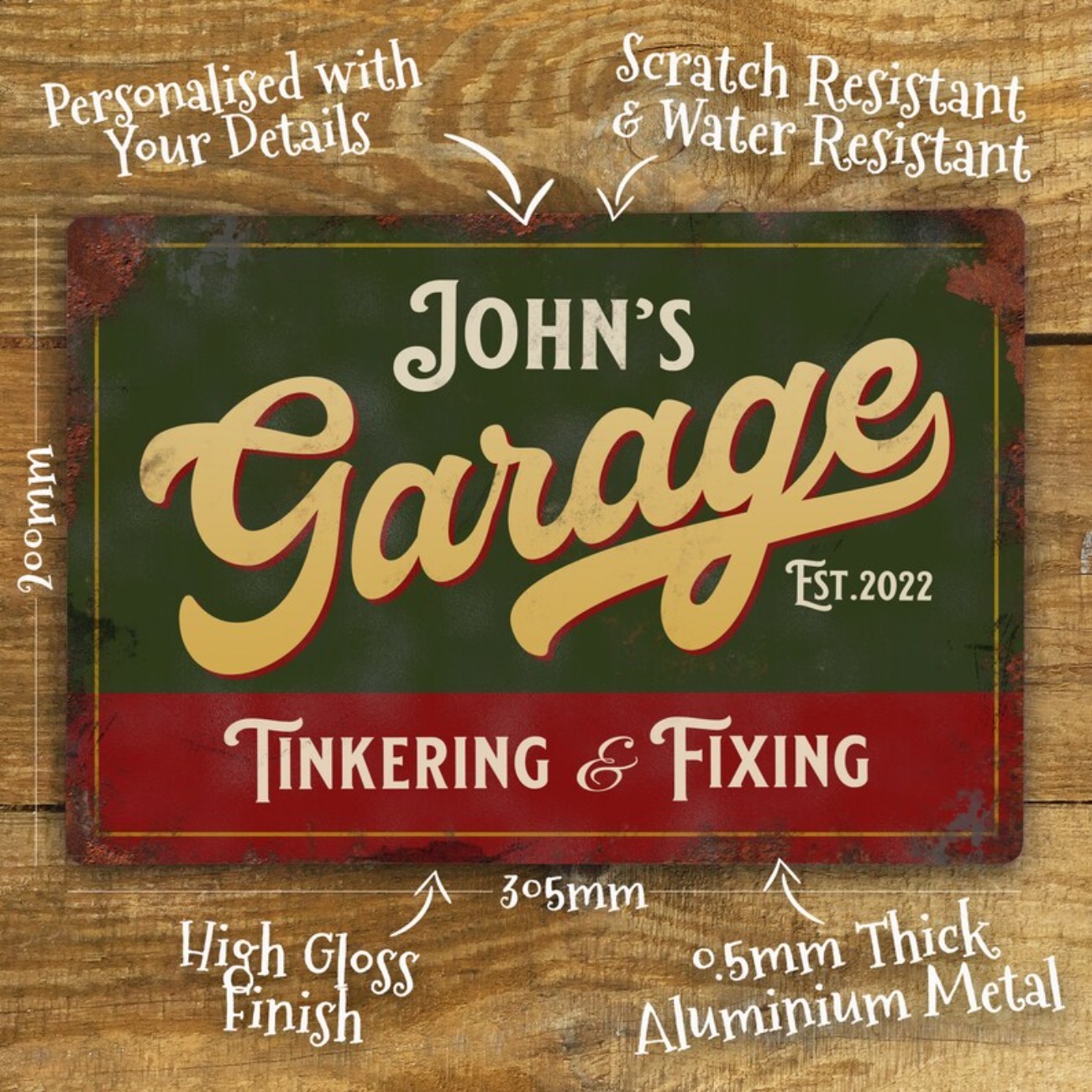 Custom Personalised Garage Met - Vintage Tech Accessories 리뷰 및 가격