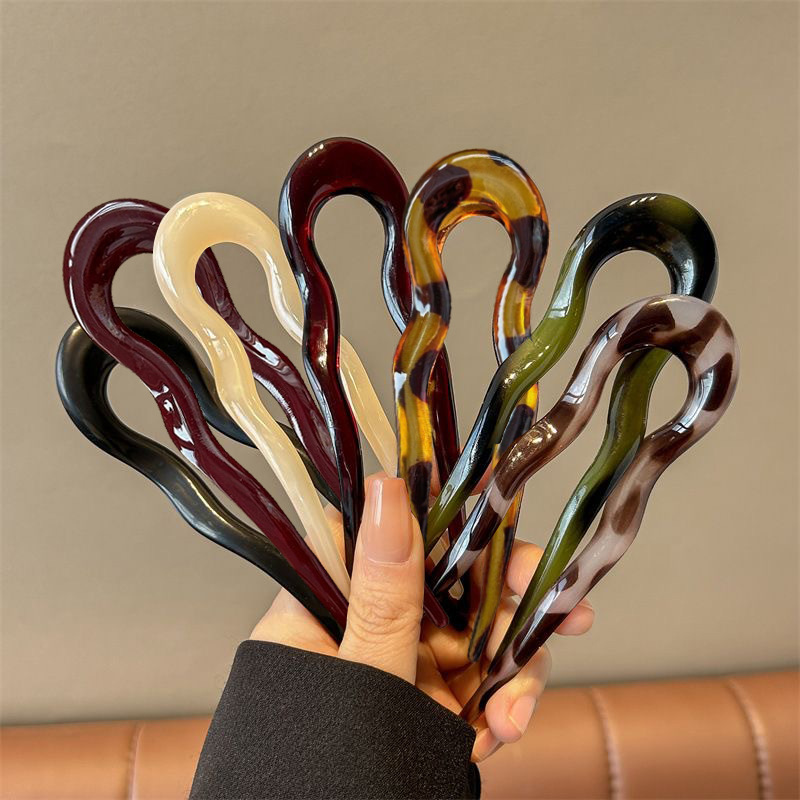 Elegant Acrylic U-shaped Hairp - Tech Accessories For Women 리뷰 및 가격